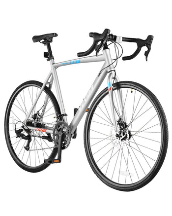Road Bike, 700C Wheels Racing Bike, L-TWOO 14 Speeds Drivetrain City Commuter Road Bicycle, Urban Adult Sport Bike with Lightweight Aluminum Alloy Frame, Drop Bar, Disc Brake, for Men Women