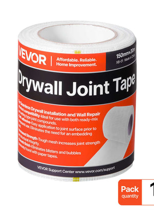 Drywall Mesh Tape, 5.91 inch W x 98.43 ft L Self-Adhesive Fiberglass Drywall Joint Tape, 12 Rolls Dry Wall Patch for Easy Sheetrock Ceiling Crack Repair, to Achieve Smooth Even Wall Surface