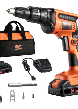 Drywall Screw Gun, 20V Max Drywall Screwgun, 4200RPM Brushless Cordless Drywall Gun Kit with 2 Battery Packs, Charger, Belt Clip, and Tool Bag, Forward and Reverse Adjustable, Built-in LED Light