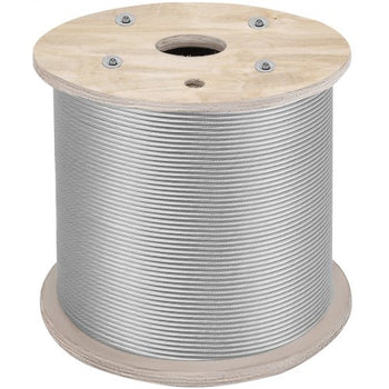 1/4" Stainless Steel Cable 200FT, T304 7x19 Tighter Core Cable Railing System Wire Rope Aircraft Deck Railing Kit Fence Wire