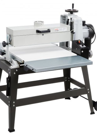 22" Drum Sander with Stand & Extension Tables, 1.75HP 1440RPM Dual Motor Drum Sander for Woodworking - Variable Speed Conveyor Belt, 4" Dust Collection Port for Cabinet & Furniture Finishing