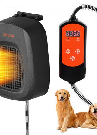 Dog House Heater, 800W Pet Heater House with Overheat Protection, Adjustable Temperature & 24H Timer, Portable Electric Warmer with Anti-Bite Metal Material, Lightweight Chicken Coops Heated