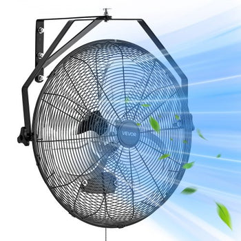20 Inch Industrial Wall Mount Fan, High Velocity 4650 CFM Indoor Fan with 3 Speeds,  Powerful Motor Garage Wall Fan with Aluminum Blades for Workshop, Warehouse, Greenhouse, Commercial