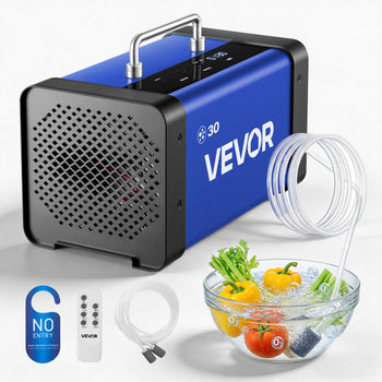 Ozone Generator, 30000mg/h Commercial Ozone Machine, with 15s Delayed Start & Dual-Hose Water Mode & LCD Touchscreen, Industrial Deodorizer for Car, Smoke, Home Odors, Up to 2700 sq.ft