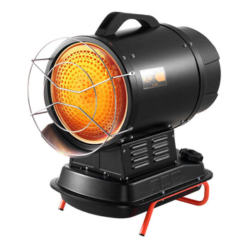 70000 BTU Radiant Kerosene Diesel Heater, Portable Industrial Space Heater with Adjustable Temp & Handle, Ideal for Jobsite/Garage/Warehouse/Workshop Construction Heating,Black