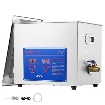 Ultrasonic Cleaner 10L-Class Capacity Ultrasonic Parts Cleaner 40kHz, Digital Time and Temp Control, Stainless Steel Ultra Sonic Cleaning Machine with Cleaning Baskets, for Auto Parts, Glasses
