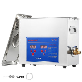 Ultrasonic Cleaner 6L-Class Capacity Ultrasonic Parts Cleaner 40kHz, Digital Time and Temp Control, Stainless Steel Ultra Sonic Cleaning Machine with Cleaning Baskets, for Jewelry, Small Items