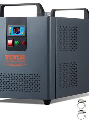 Industrial Water Chiller, KH-6000, 200W Industrial Water Cooler Cooling System with Compressor 12 L Water Tank Capacity 7.8 L/min Max Flow Rate, for CO2 Laser Engraving Machine Cooling Machine