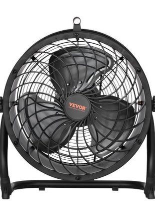 Floor Fan, 3 Speeds High Velocity Heavy Duty 14 Inch Industrial Fan, 2520 CFM 360° Adjustable Tilt 23.62 ft/sec Airflow Large Metal Fan, for Home, Gym, Office, Garage, Commercial Shop & Bedroom