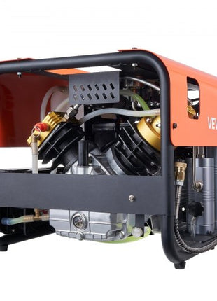 PCP Air Compressor, 4500PSI/30Mpa Diving Scuba Tank Air Compressor, Double Cylinder Auto-Stop PCP Diving Compressor with Built-in Water & Fan Cooling System for Paintball, Air Rifle, Scuba Tanks
