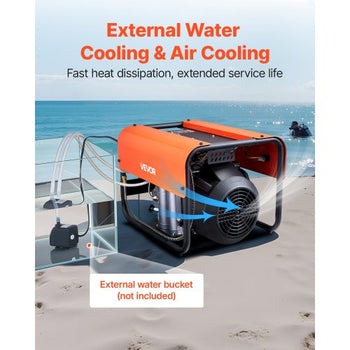 PCP Air Compressor, 4500PSI/30Mpa Diving Scuba Tank Air Compressor, Double-Cylinder Auto Stop PCP Diving Compressor with External Water & Fan Cooling System for Scuba Tanks, Paintball, Air Rifle