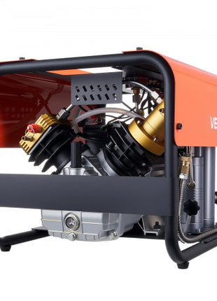 PCP Air Compressor, 4500PSI/30Mpa Diving Scuba Tank Air Compressor, Double-Cylinder Auto Stop PCP Diving Compressor with External Water & Fan Cooling System for Scuba Tanks, Paintball, Air Rifle