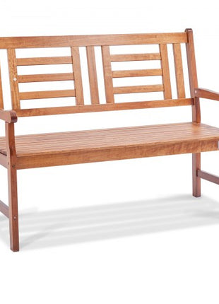 Outdoor Bench, 48 inches Wood Garden Bench for Outdoors, Outdoor Garden Park Bench with Backrest and Armrests, 700 lbs Load Capacity Bench, Patio Bench for Garden, Park, Yard, Front Porch