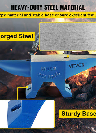 Single Horn Anvil Cast Steel Anvil Blacksmith for Sale Forge Steel Tools with Round and Square Hole and Equipment Anvil Rugged Blacksmith Jewelers Durable and Robust Metal Working Tool 105Lbs