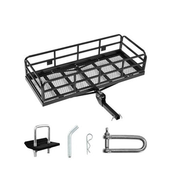 60" x 24" x 14", Hitch Cargo Carrier, 500 lbs Capacity Hitch Cargo Carrier with Anti-Rattle Hitch Stabilizer, Folding Hitch Mount Cargo Carrier with Pins and Latches, Fit for SUVs/Pickup Trucks