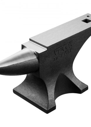 Single Horn Anvil, 110lbs Cast Steel Anvil, High Hardness Rugged Round Horn Anvil for Blacksmiths, with Large Countertop and Stable Base, Metal Working Tool for Metal Bending, Shaping, Twisting