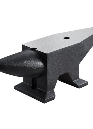 Cast Iron Anvil, 105 Lbs Single Horn Anvil with Large Countertop and Stable Base, High Hardness Rugged Round Horn Anvil Blacksmith, for Bending, Shaping