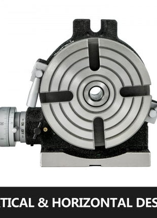 Rotary Table 6inch(150mm) Horizontal Vertical Milling Table 2/5inch(10mm) 4-Slot Milling Rotary Table MT-2 Rotary Table for Milling with Indexing Plate Set for Precision Milling Drilling