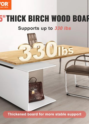 Wood Table Top, Holds up to 330 lb, 59.1" x 29.5" x 1.5" Rectangular Countertop for Height Adjustable Electric Standing Desk Frame, Universal Solid One-Piece Maple Desktop for Office & Home Desk