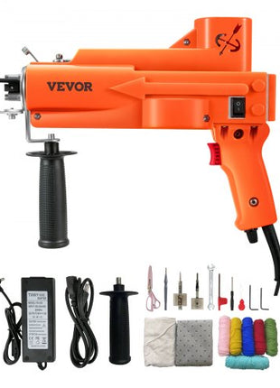Tufting Gun, 2 in 1 Cut & Loop Pile, Electric Carpet Weaving Flocking Machine, Rug Machines Starter Kit, 7-27 Stitches/sec High Speed Rug Making Tools, 4-25 mm Adjustable Height, 110V