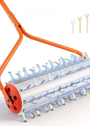 Lake Weed Roller, 12 ft Lake & Pond Weed Removal Tool, Muck Razer Aquatic & Sludge Tiller, Rid Roots and Muck Buildup, 9 Preassembled Galvanized Iron Blades, 3 Aluminum Handles, Easy Assembly