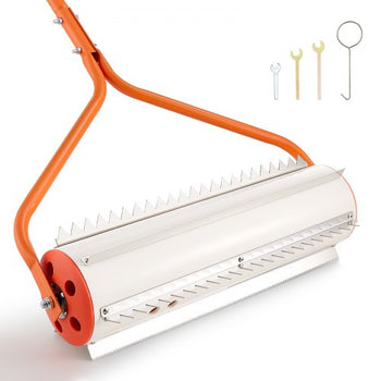 Lake Weed Roller, 18 ft Lake & Pond Weed Removal Tool, Muck Razer Aquatic & Sludge Tiller, Rid Roots and Muck Buildup, 6 Preassembled Stainless Steel Blades, 5 Aluminum Handles, Easy Assembly