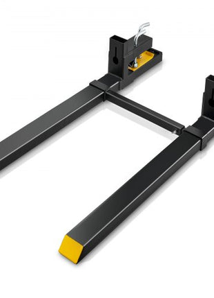 Pallet Forks, 4000 lbs Clamp on Pallet Forks, 60" Total Length Heavy Duty Pallet Forks with Adjustable Stabilizer bar, Tractor Bucket Forks for Tractor Attachments, Skid Steer, Loader Bucket