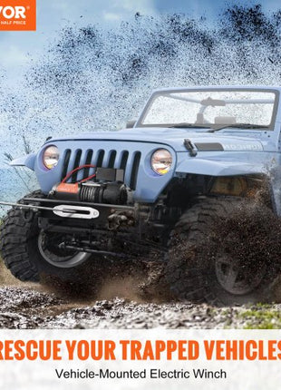 Electric Winch, 12V 4500 lb Load Capacity Nylon Rope Winch, IP55 1/4 x 39ft ATV UTV Winch with Wireless Handheld Remote & Hawse Fairlead for Towing Jeep Off-Road SUV Truck Car Trailer Boat