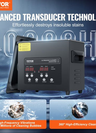 3L Ultra Sonic Cleaner, 120W Digital Ultrasonic Cleaning Machine with Gentle Mode & Upgraded Degassing, 40kHz Ultrasound Cleaner Machine with Heater & Timer for Jewelry, Glasses, Tools Retainer