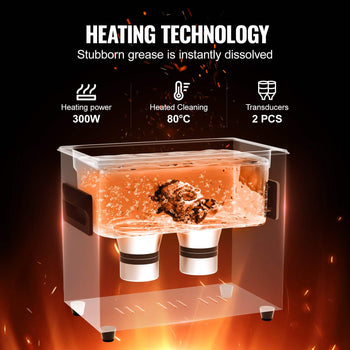 3L Ultra Sonic Cleaner, 120W Digital Ultrasonic Cleaning Machine with Gentle Mode & Upgraded Degassing, 40kHz Ultrasound Cleaner Machine with Heater & Timer for Jewelry, Glasses, Tools Retainer