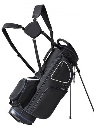 Golf Cart Bag with 14 Way Organizer Divider Top, 35 11 Pockets Premium Cart Bag with Stand, Durable Golf Bags with Handles & Dust Cover & Detachable Dual Strap for Men & Women, Black White