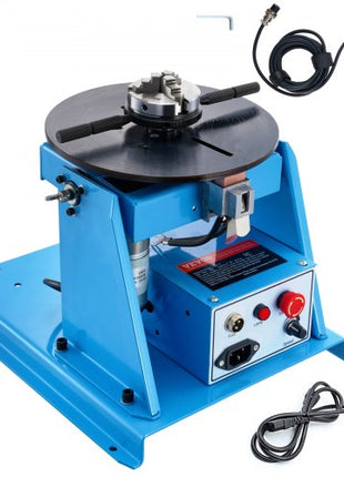 Rotary Welding Positioner 10KG, 0-90° Welding Positioning Turntable Table with 8.1 Inch 3-Jaw Lathe Chuck, 1-12 RPM 20W Portable Welder Positioning Machine for Cutting Grinding Assembly Testing