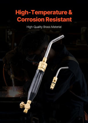 Air Acetylene Torch Kit, Acetylene Gas Welding Tool with 149'' Hose, 2 Welding Tips, CGA200 Regulator & Torch Handle, Gas Brazing Welder for Home DIY Industrial Sites (without Gas Cylinder)