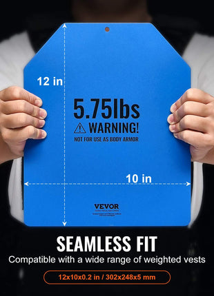 Weight Vest Plates, 5.75 LB Pairs, Premium Steel Weighted plates, Contoured Ergonomic Fit – WODs, Additional Weight for Weight Vests, for Strength Training, Running, Fitness, Heavy Workouts