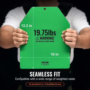 Weight Vest Plates, 19.75 LB Pairs, Premium Steel Weighted plates, Contoured Ergonomic Fit – WODs, Additional Weight for Weight Vests, for Strength Training, Running, Fitness, Heavy Workouts