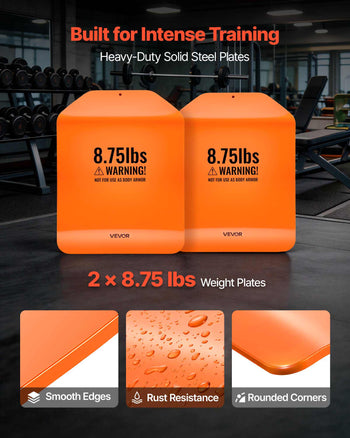 Curved Weight Vest Plates, 8.75 LB Pairs, Premium Steel Tactical Weighted Plates for Vest, Ergonomic Design, for Strength Endurance Training, Running, Jogging, Fitness, Heavy Workouts