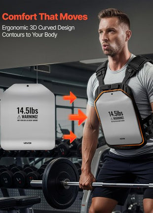 Curved Weight Vest Plates, 14.5 LB Pairs, Premium Steel Tactical Weighted Plates for Vest, Ergonomic Design, for Strength Endurance Training, Running, Jogging, Fitness, Heavy Workouts