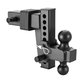 Adjustable Trailer Hitch, Fit 2.5 Inch Receiver, Trailer Hitch Mount with 2 Inch & 2-5/16 Inch Balls, 28000 lbs GTW, 6 Inch Drop, Towing Ball Mounts for RVs, Off-Road Vehicles and Trucks, Black