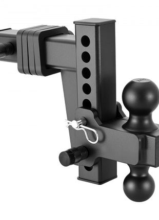 Adjustable Trailer Hitch, Fit 2 Inch Receiver, Trailer Hitch Mount with 2 Inch & 2-5/16 Inch Balls, 15000 lbs GTW, 6 Inch Drop, Towing Ball Mounts for RVs, Off-Road Vehicles and Trucks, Black