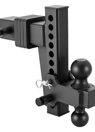 Adjustable Trailer Hitch, Fit 2.5 Inch Receiver, Trailer Hitch Mount with 2 Inch & 2-5/16 Inch Balls, 28000 lbs GTW, 8 Inch Drop, Towing Ball Mounts for RVs, Off-Road Vehicles and Trucks, Black