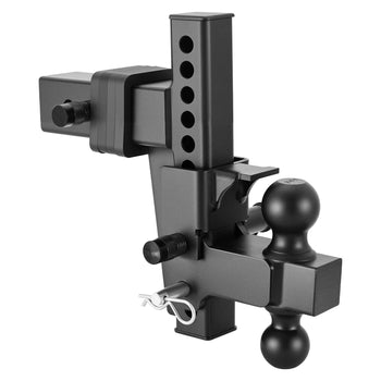 Adjustable Trailer Hitch, Fit 2.5 Inch Receiver, Trailer Hitch Mount with 2 Inch & 2-5/16 Inch Balls, 21000 lbs GTW, 9 Inch Drop, Towing Ball Mounts for RVs, Off-Road Vehicles and Trucks, Black