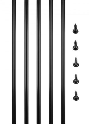 Deck Balusters, 101 Pack Metal Deck Spindles, 26\"x0.75\" Staircase Baluster with Screws, Aluminum Alloy Deck Railing for Wood and Composite Deck, Circle Baluster for Outdoor Stair Deck Porch