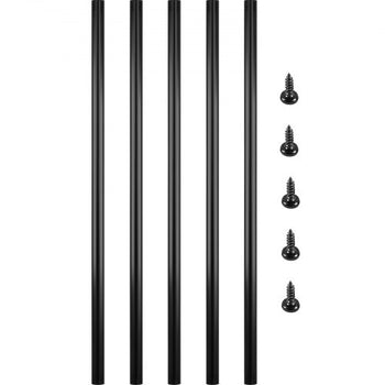 Deck Balusters, 101 Pack Metal Deck Spindles, 26\"x0.75\" Staircase Baluster with Screws, Aluminum Alloy Deck Railing for Wood and Composite Deck, Circle Baluster for Outdoor Stair Deck Porch