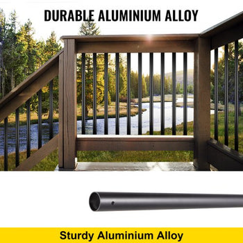 Deck Balusters, 51 Pack Metal Deck Spindles, 32\"x0.75\" Staircase Baluster with Screws, Aluminum Alloy Deck Railing for Wood and Composite Deck, Circle Baluster for Outdoor Stair Deck Porch