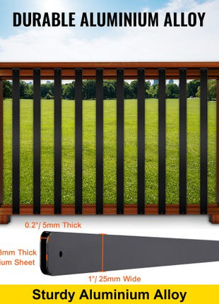 Deck Balusters, 76 Pack Metal Deck Spindles, 29.5"x1"x0.2" Staircase Baluster with Screws, Aluminum Alloy Deck Railing for Wood and Composite Deck, Stylish Baluster for Outdoor Stair Deck Porch