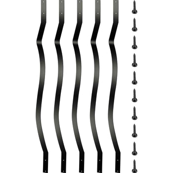 Deck Balusters, 26 Pack Metal Deck Spindles, 32.25\"x1\" Staircase Baluster with Screws, Aluminum Alloy Deck Railing for Wood and Composite Deck, Stylish Baluster for Outdoor Stair Deck Porch