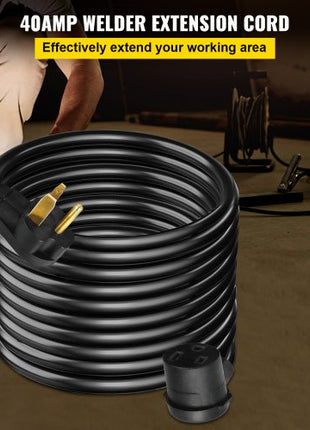 Welder Extension Cord 40Amp 25ft 250V, Welding Power Cord with NEMA 6-50 Plug 8 Gauge 3 Prong for MIG,Lincoln,Plasma,Miller,TIG