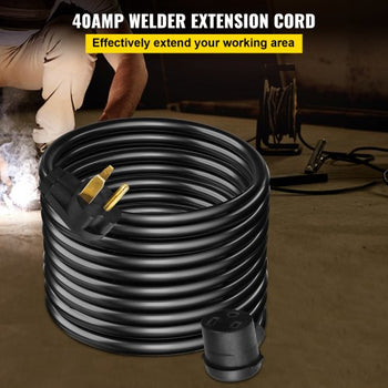 Welder Extension Cord 40Amp 50ft 250V, Welding Power Cord with NEMA 6-50 Plug 8 Gauge 3 Prong for MIG,Lincoln,Plasma,Miller,TIG Tested to UL Standards