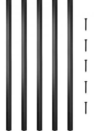 Deck Balusters, 101 Pack Metal Deck Spindles, 26\"x0.75\" Staircase Baluster with Screws, Aluminum Alloy Deck Railing for Wood and Composite Deck, Square Baluster for Outdoor Stair Deck Porch