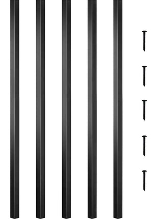 Deck Balusters, 101 Pack Metal Deck Spindles, 26\"x0.75\" Staircase Baluster with Screws, Aluminum Alloy Deck Railing for Wood and Composite Deck, Square Baluster for Outdoor Stair Deck Porch